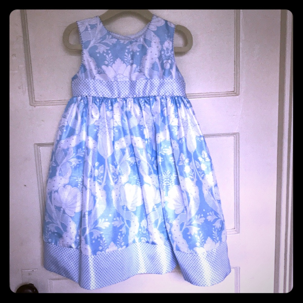 Cherokee blue and white girls dress, size 3T
